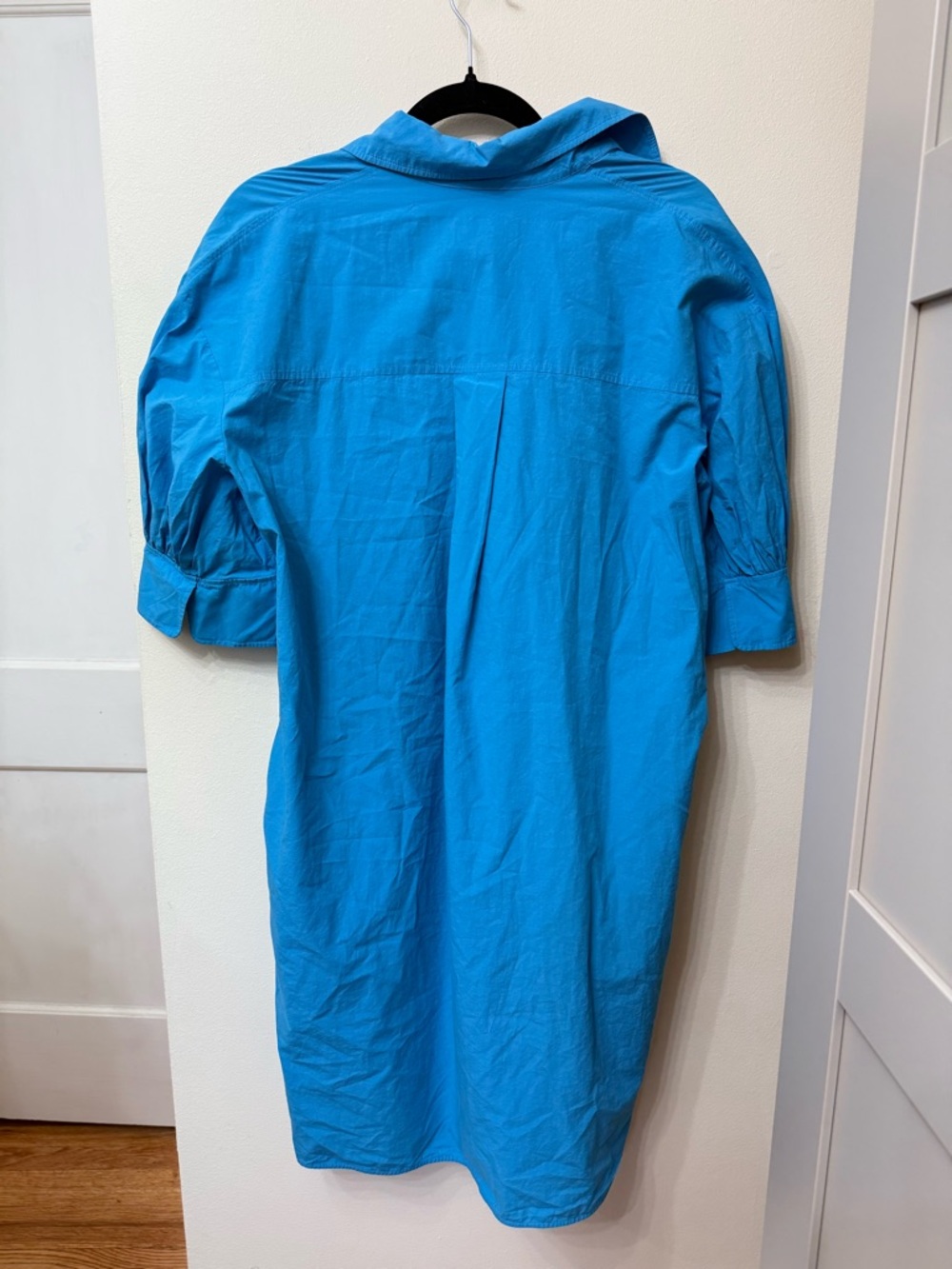 COS 6 Relaxed Fit Shirt Dress Puff Sleeves Pockets Designer Business Casual - Picture 5 of 9
